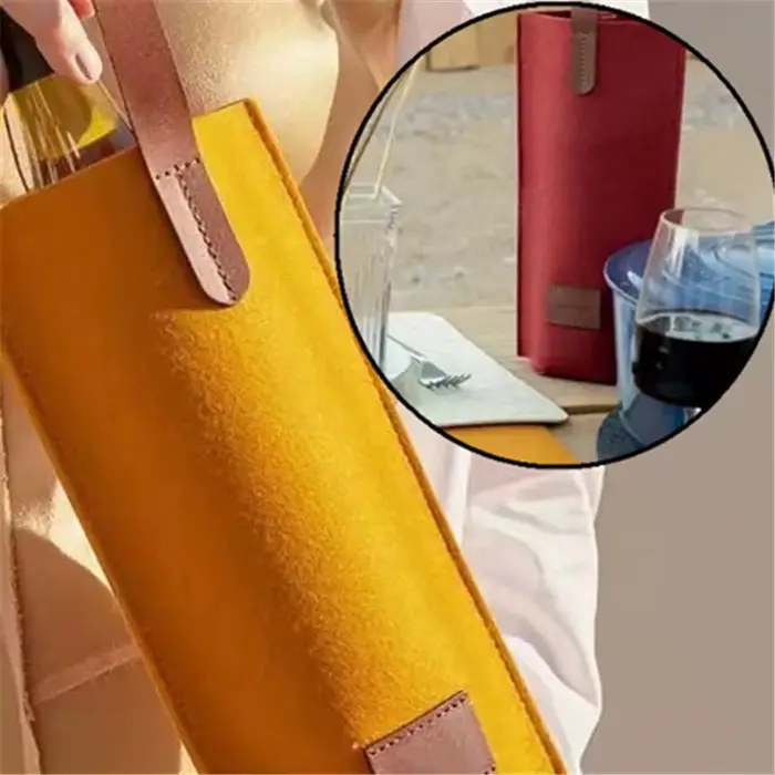 Fourre-tout à vin à bouteille unique avec rembourrage de protection – Parfait pour les mariages