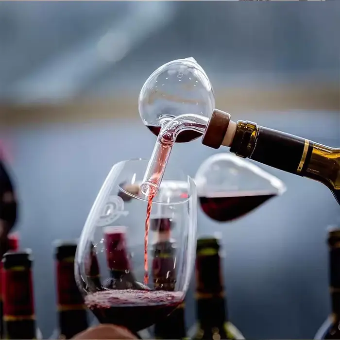 JUSTINLAU Aérateur de vin créatif en verre borosilicate