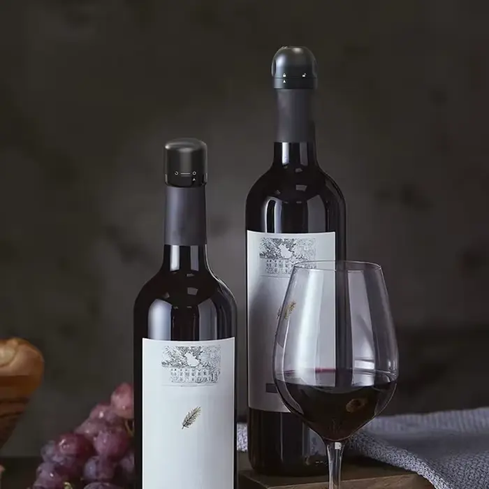 Bouchon de bouteille de vin rouge en Silicone