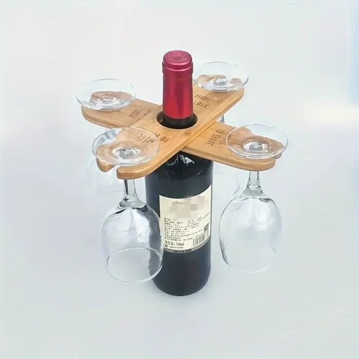 1 support à suspendre pour verres à vin rouge