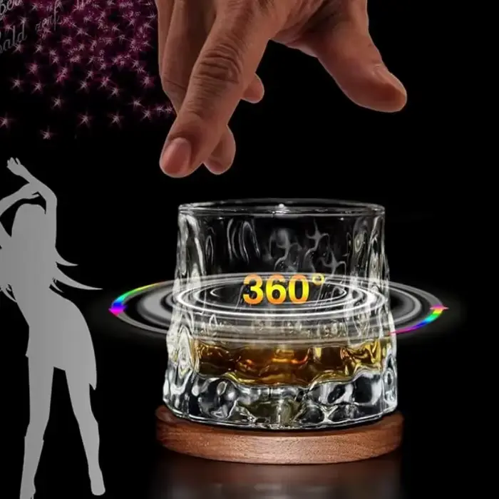 Verre à whisky rotatif créatif et novateur