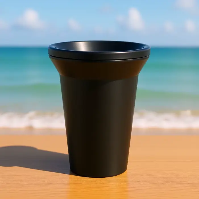 Crachoir à vin noir, seau à glace