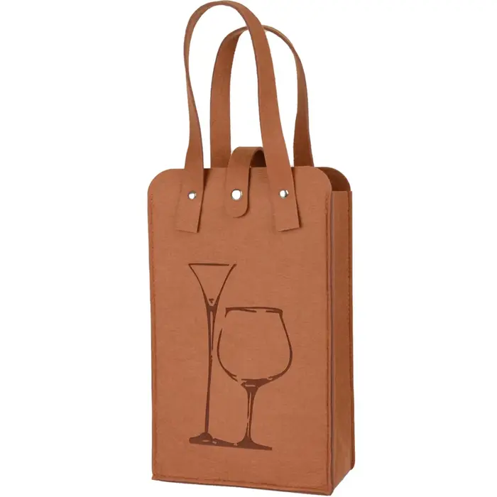 Sac fourre-tout portatif de bouteille de feutre de Double couche de cadeaux de noël créatifs