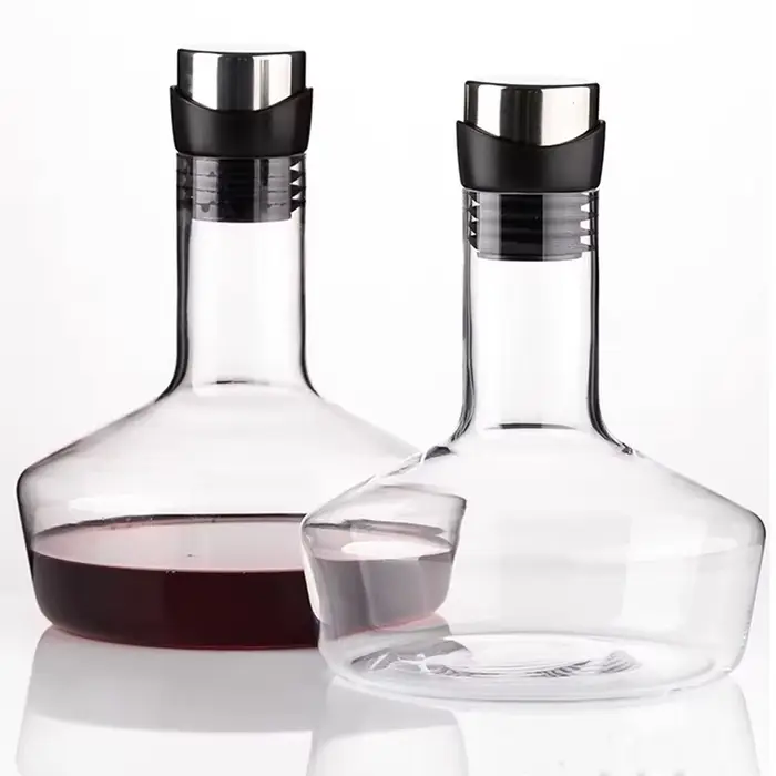 Décanteur à vin en verre cristal transparent sans plomb