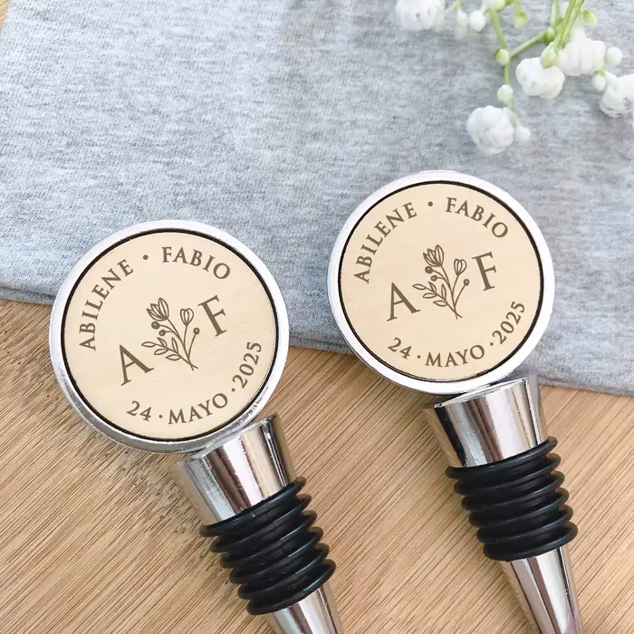 Bouchons de vin personnalisés pour invités