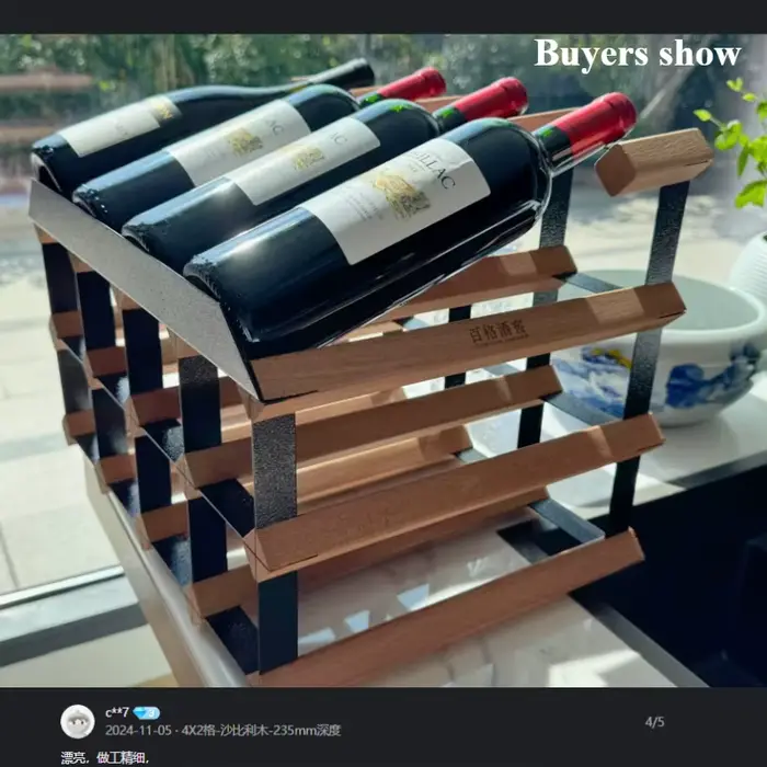 Casier à vin de rangement en bois Vintage