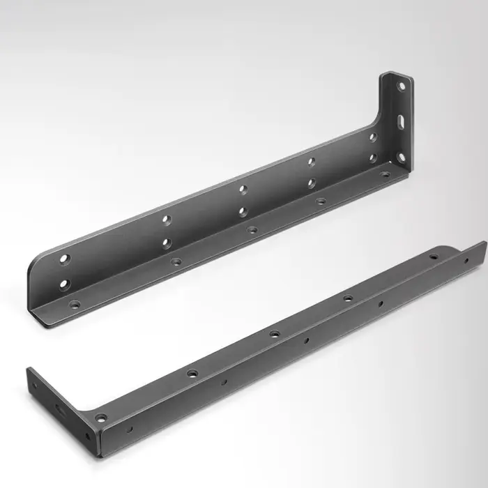 Support d'invite d'étagère en L noir avec vis