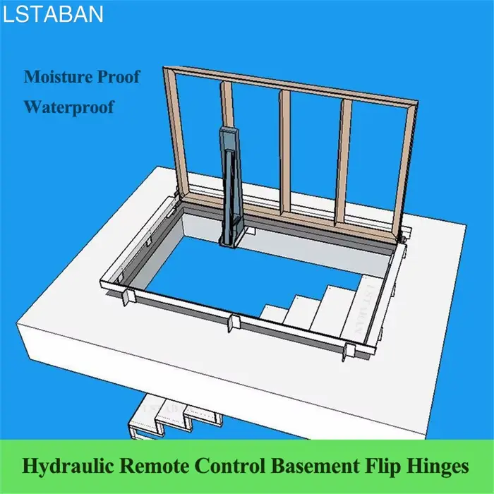 Charnière électrique Invisible pour porte de sous-sol télécommande pour cave à vin tige hydraulique de levage de lucarne