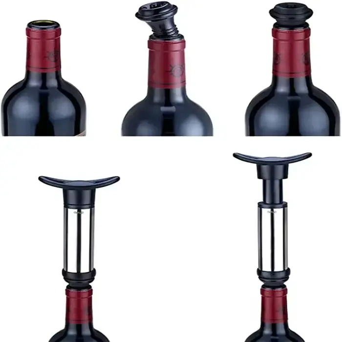 Bouchon de vin rouge en acier inoxydable, pompe à vide, bar, ménage, champagne