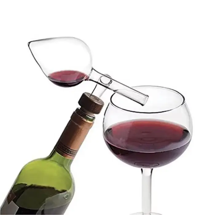 Aérateur de vin rouge Transparent rond/en forme de pêche