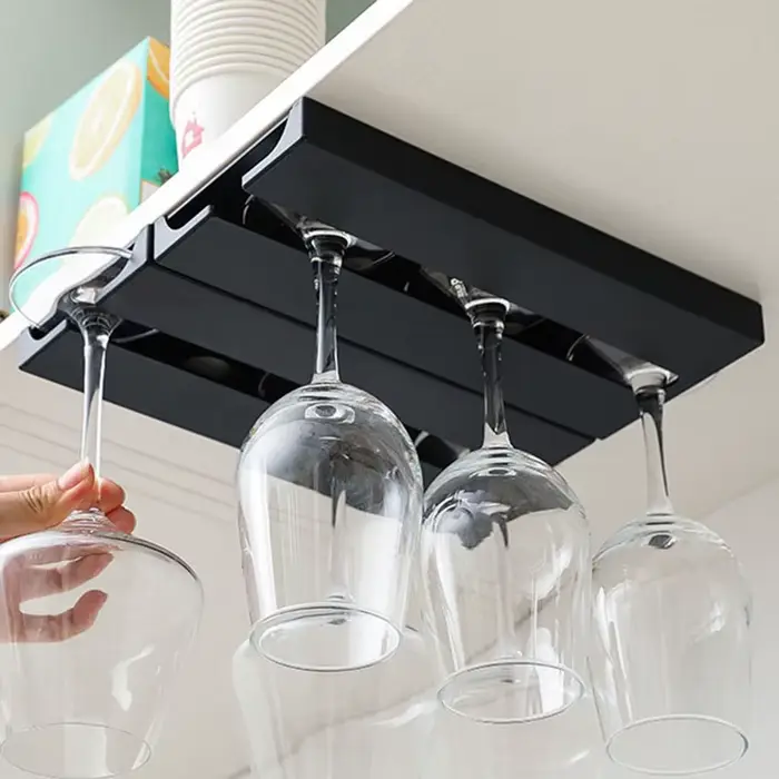 Support à verres à vin suspendu créatif sans perçage pour placard