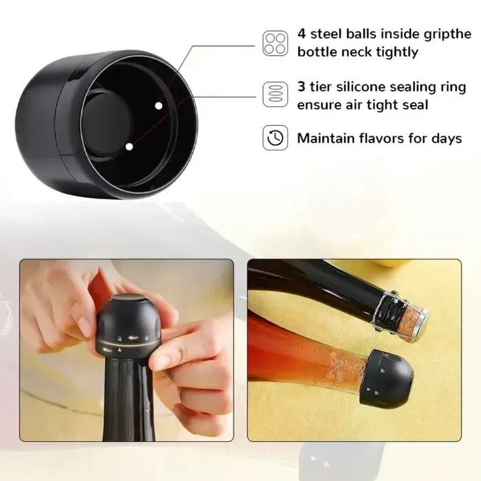 Bouchon de bouteille de vin réutilisable
