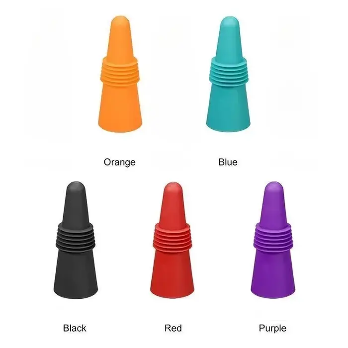 Ensemble de bouchons de bouteille de vin et de boisson en Silicone