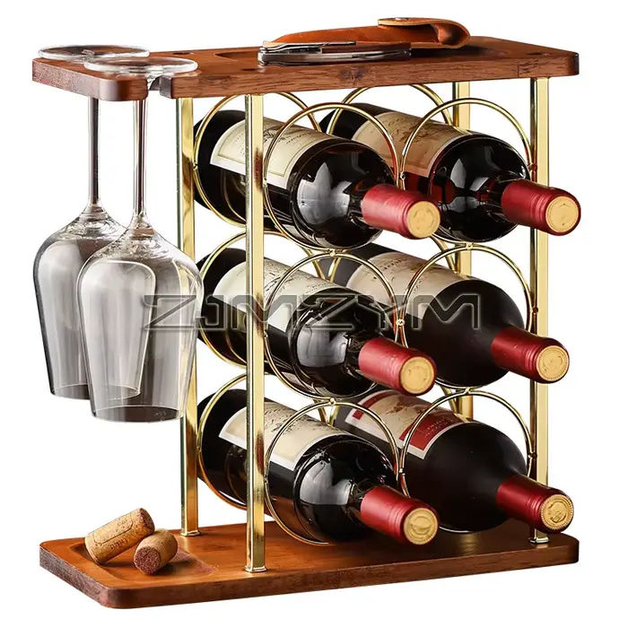 Casier à vin en bois cuisine bouteille de vin support de rangement Bar armoire à vin
