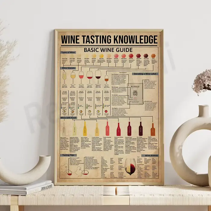 Peinture sur toile de connaissance de dégustation de vin