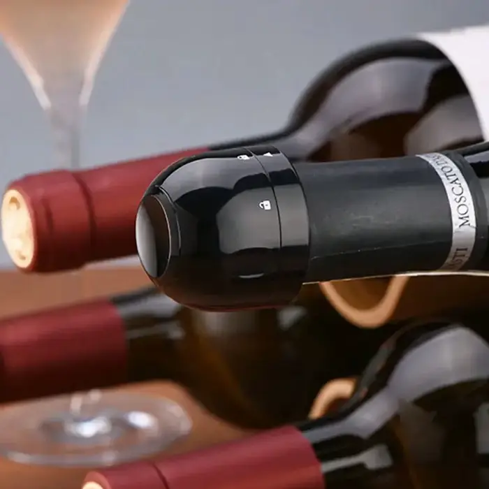 Bouchons de bouteilles de vin rouge noirs
