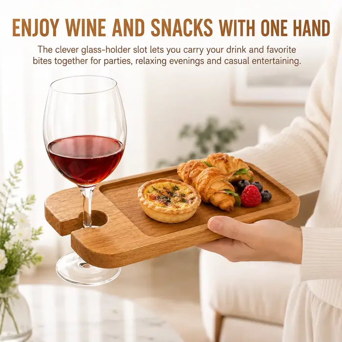 Plateaux de service en bois pour apéritifs