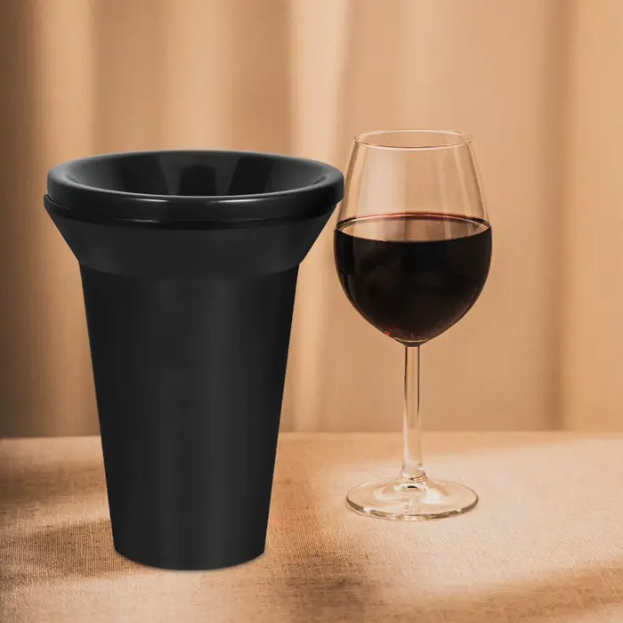 Crachoir à vin noir, seau à glace