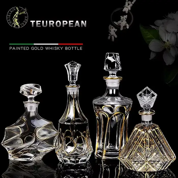 Carafe à vin rouge en verre de cristal