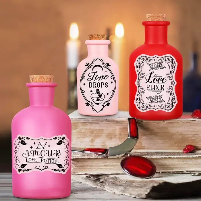 Autocollants de bouteilles sur le thème de la saint-valentin