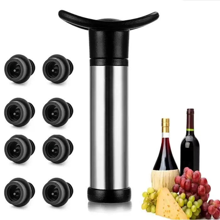 Bouchon de vin avec pompe à vin sous vide