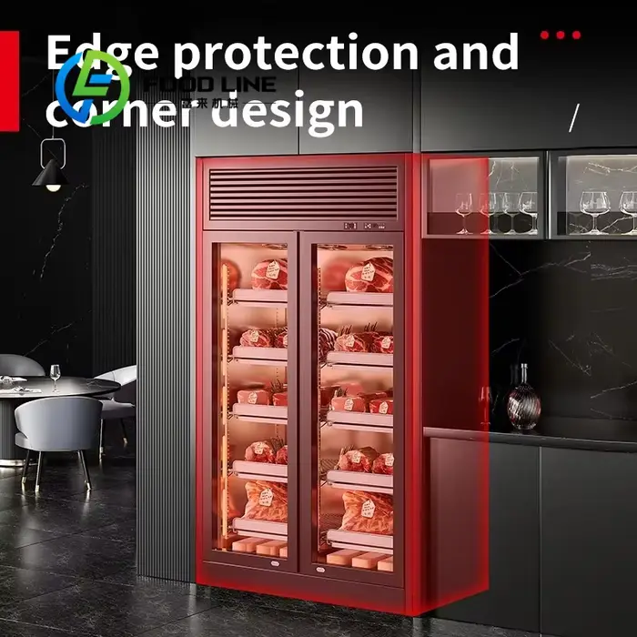 Armoire de maturation verticale à étagères réglables et circulation d'air uniforme