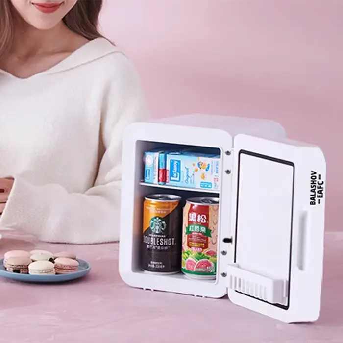 Mini réfrigérateur de maquillage 4L avec miroir lumineux LED