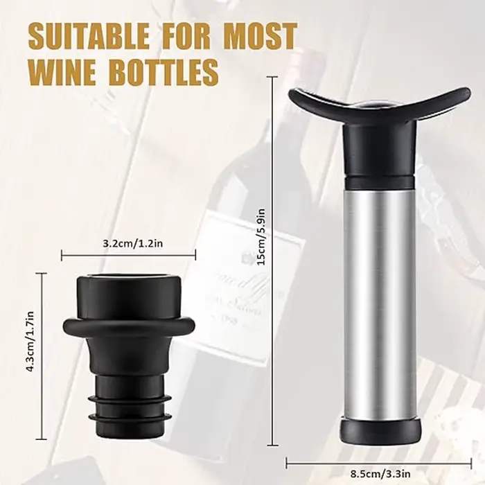 Bouchon de vin avec pompe à vin sous vide