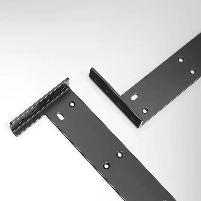 Support d'invite d'étagère en L noir avec vis