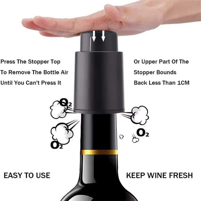 Conservateur de vin sous vide avec enregistrement d'échelle de temps
