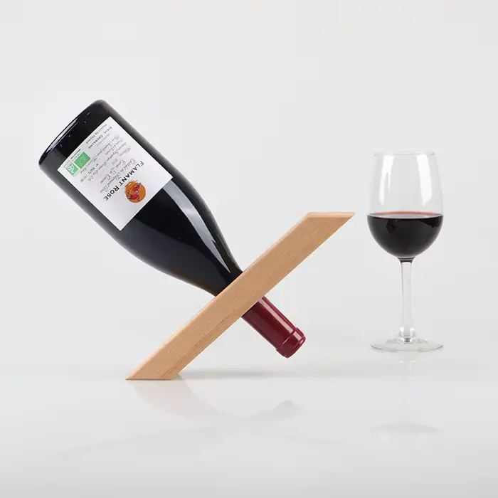 Présentoir à vin rouge en bois massif