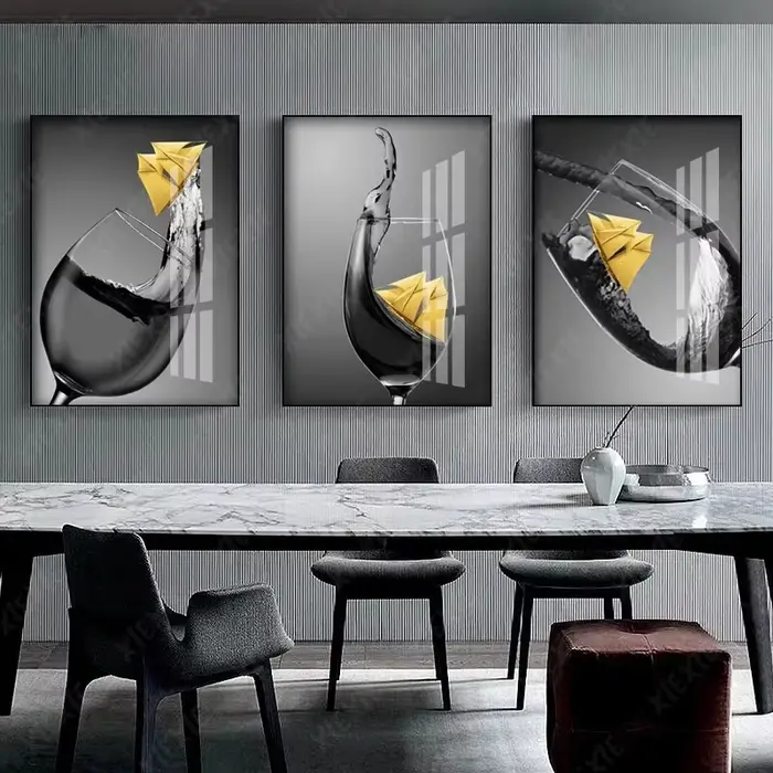 Affiche de vin rouge et verre à vin
