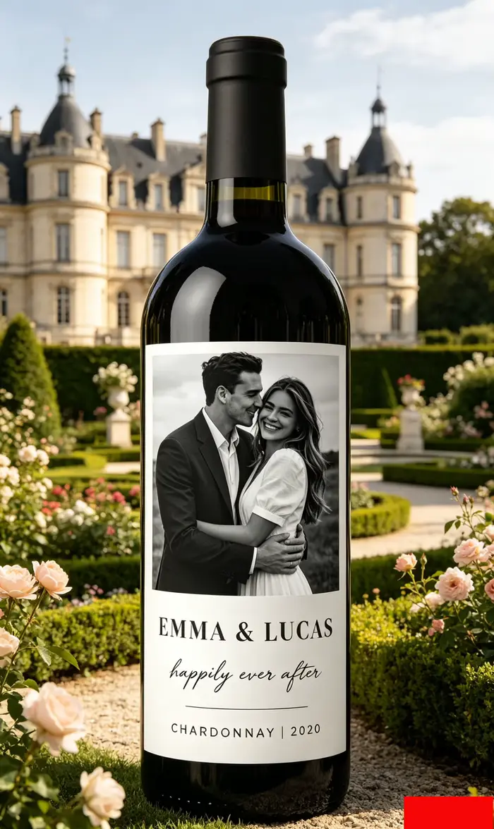 10 étiquettes de vin, étiquettes de vin photo