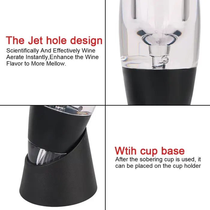 Professionnel pour Bar fête cuisine vin rouge whisky aérateur distributeur vin carafe verseur avec filtre et Base séchage rapide