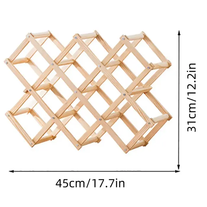 Casier à vin en bois supports de stockage de vin comptoir 10 bouteilles pliable autoportant