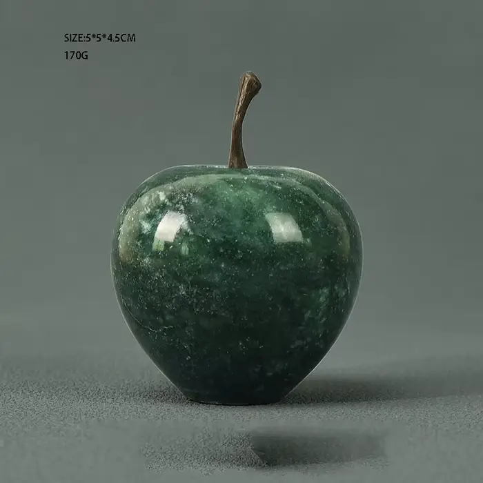 Décorations Artisanales en Cristal de Marbre et Jade Pomme pour Armoire à Vin