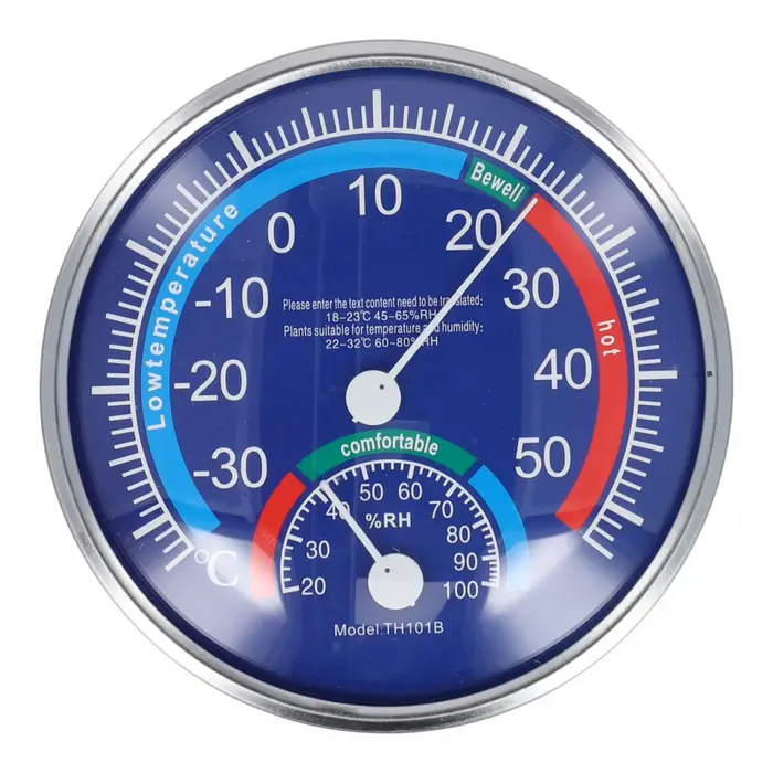 Hygromètre thermomètre analogique pour surveillance climatique intérieure et extérieure avec jauge de température et d'humidité