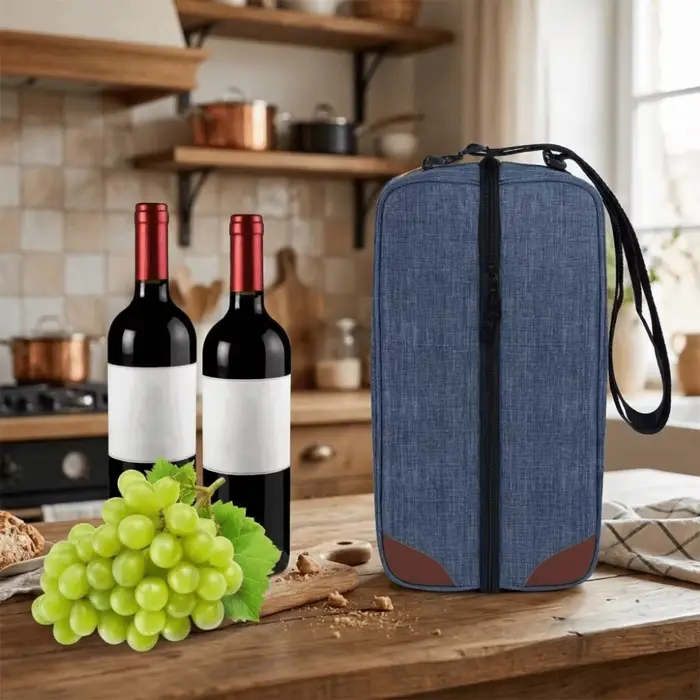 Sac isotherme à vin grande capacité avec poignée