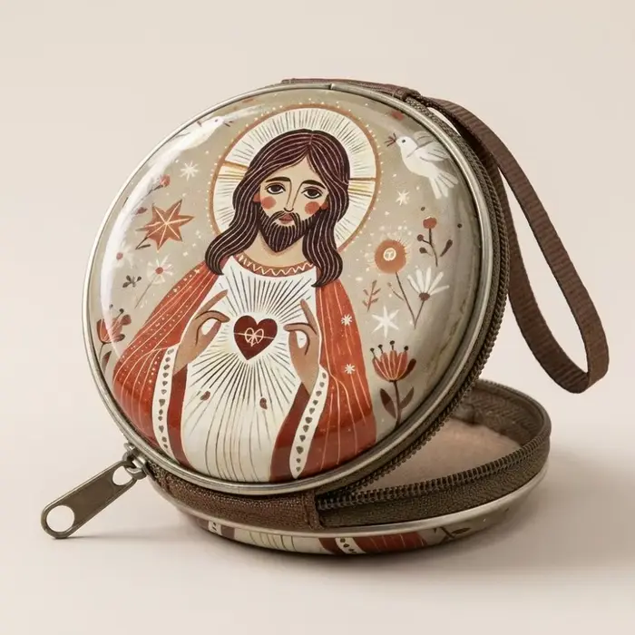 Sac de rangement pour chapelet de prière de la Vierge Marie