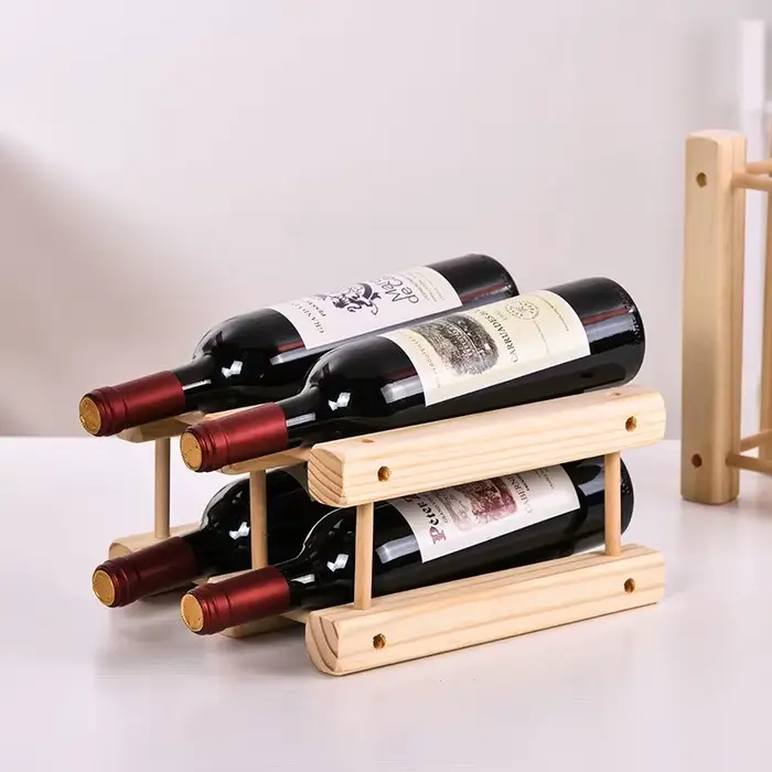 Étagère à vin créative en bois massif DIY