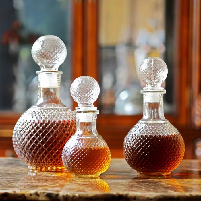 Bouteille de vin en verre de 1000ml, carafe à vin en boule créative, verres