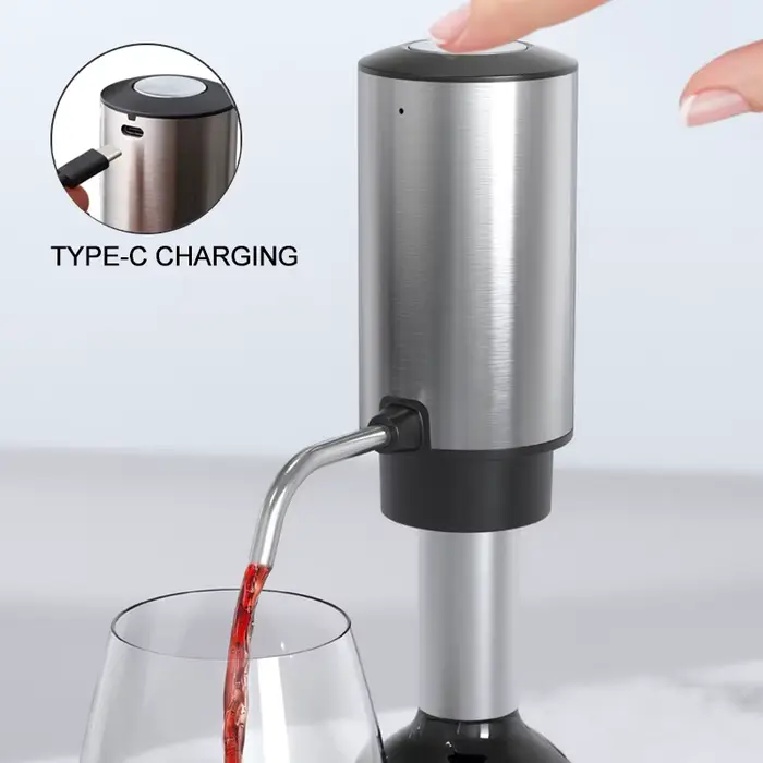 Aérateur et distributeur de vin électrique intelligent en acier inoxydable