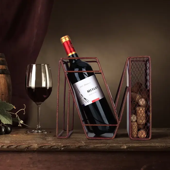 Casier à vin en métal, décoration de salon