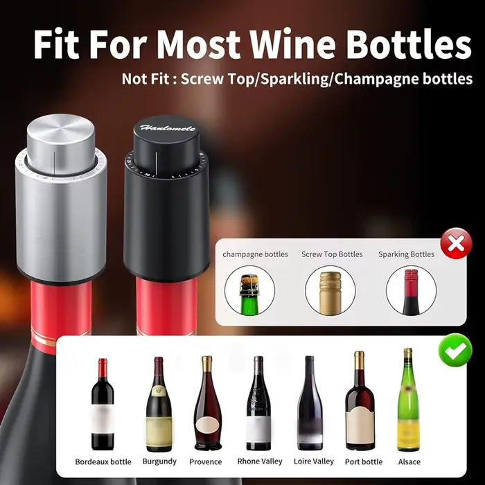 Nouveau bouchon de bouteille de vin sous vide