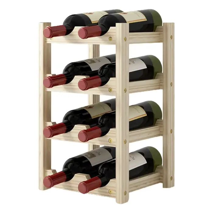 Étagère à bouteilles de vin rouge, présentoir mural en bois, 29EF