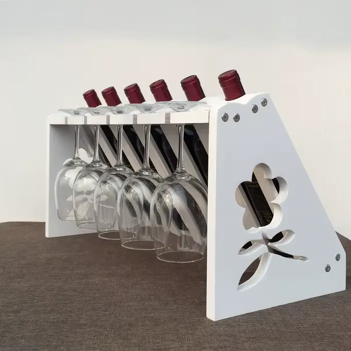 Porte-verre à vin en bois massif