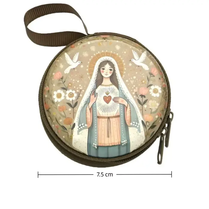 Sac de rangement pour chapelet de prière de la Vierge Marie
