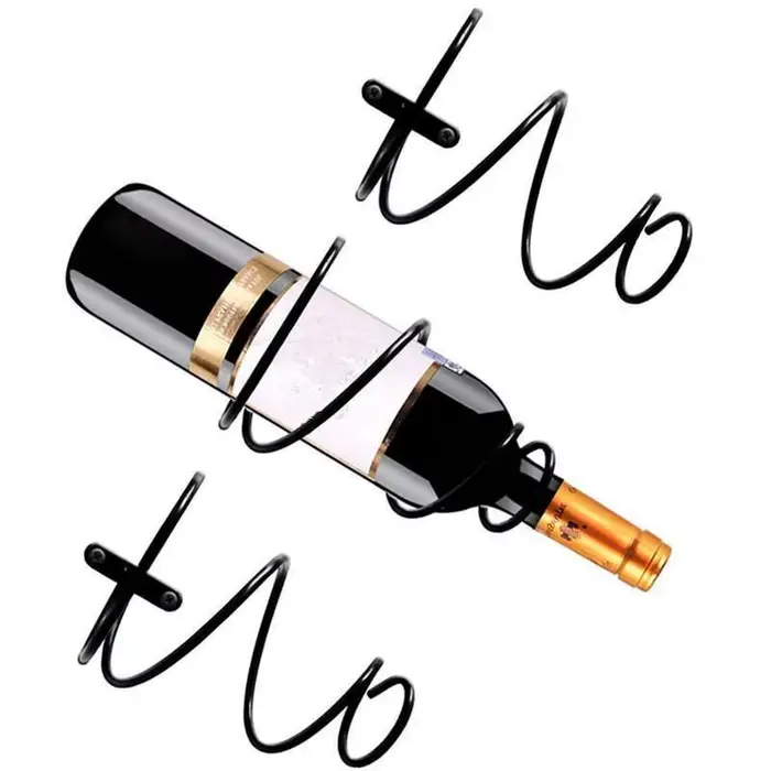Porte-bouteilles mural en spirale pour vin rouge