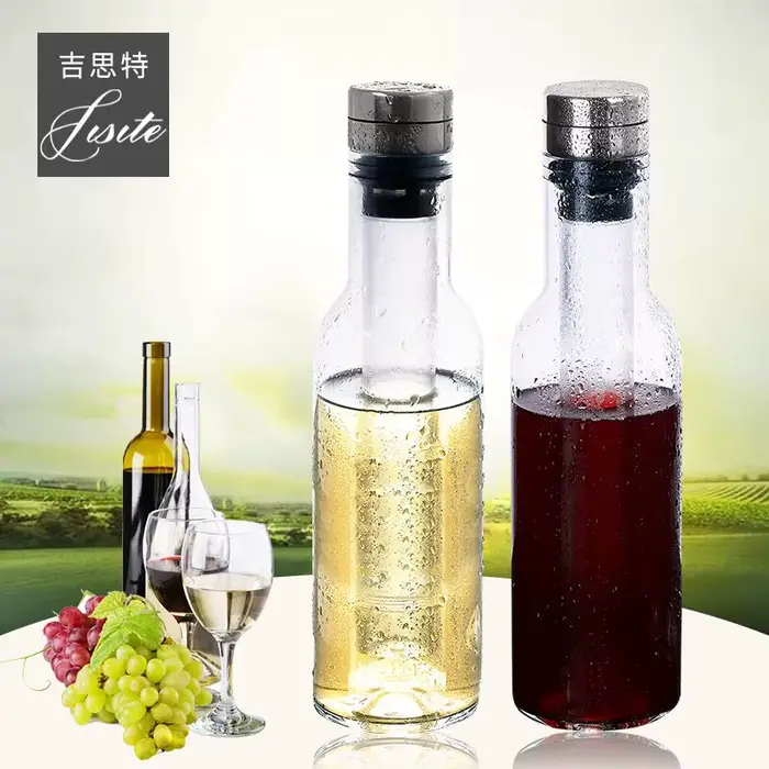 Refroidisseur de vin rapide en verre cristal avec bâtonnet intégré
