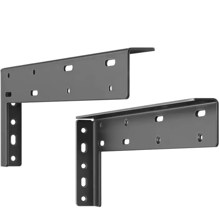 Support d'invite d'étagère en L noir avec vis